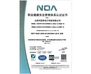 職業(yè)健康管理體系認(rèn)證證書